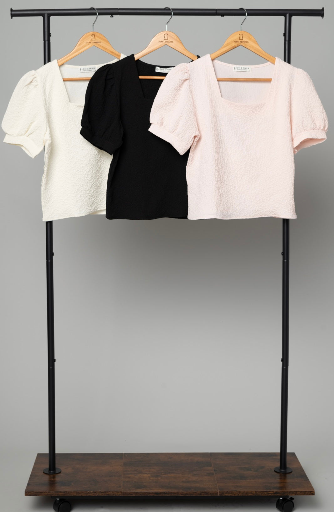 Textured Square Neck Top