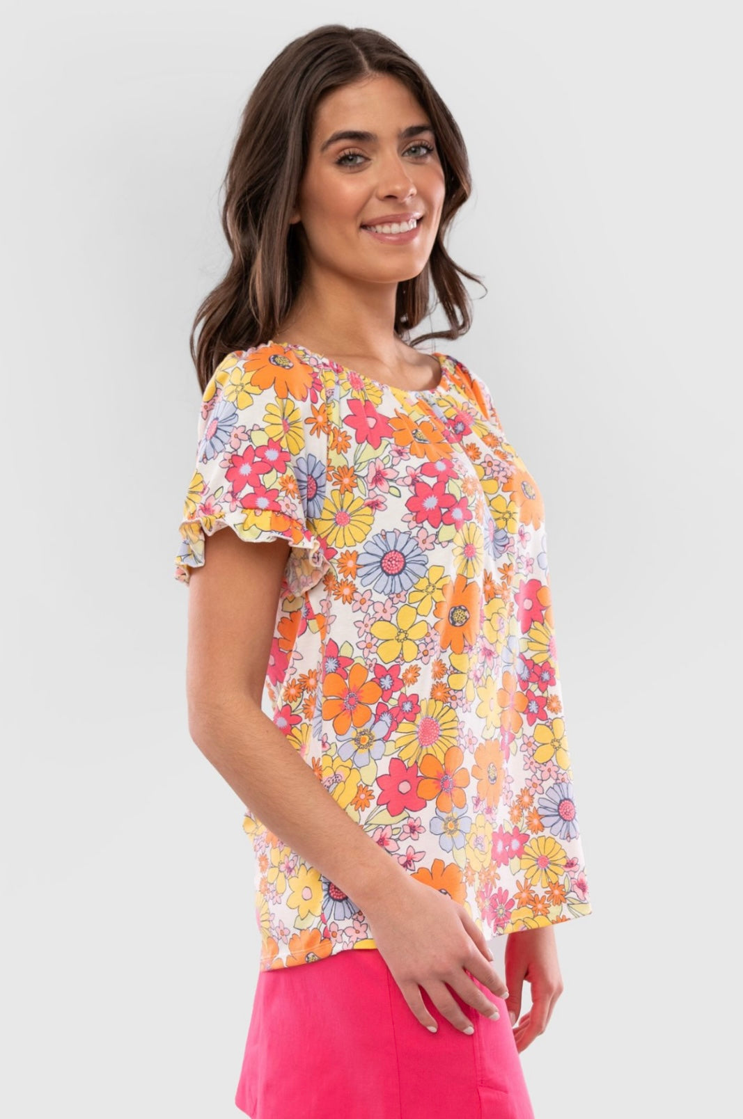 Pine Apparel Groovy Floral Top