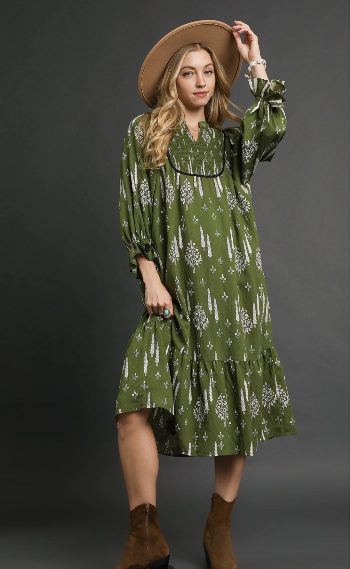 Umgee Boho Midi Dress