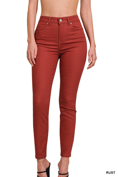 Zenana HIGH-RISE SKINNY COLOR DENIM JEANS