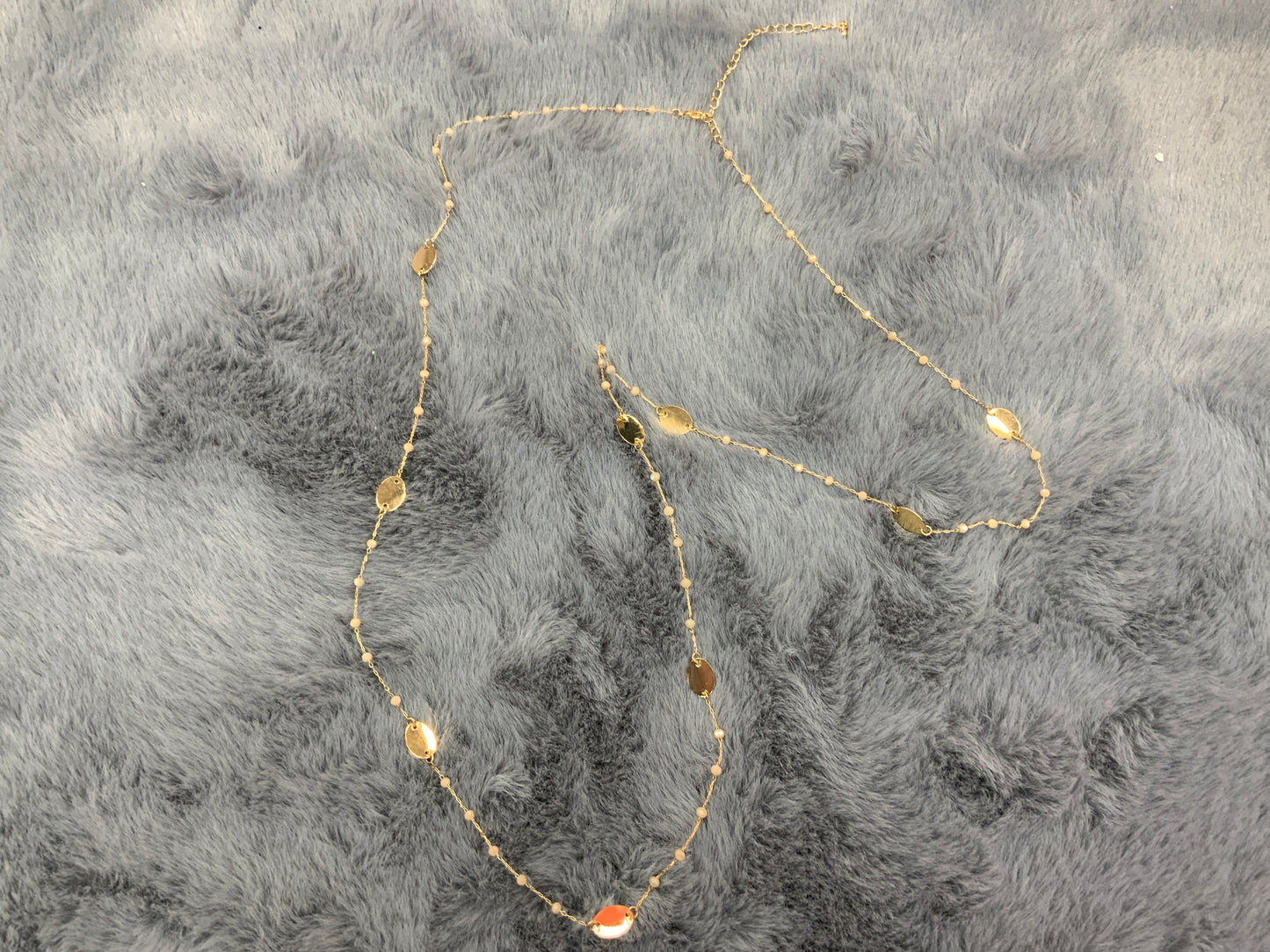 Lorie’s Long Glass Bead Chain Necklace