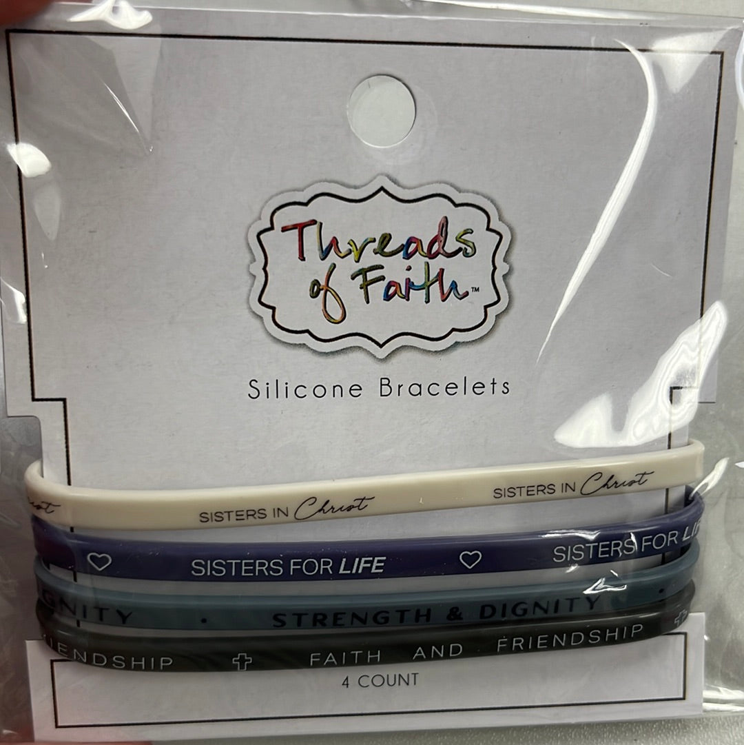 Threads of Faith silicone bracelets set