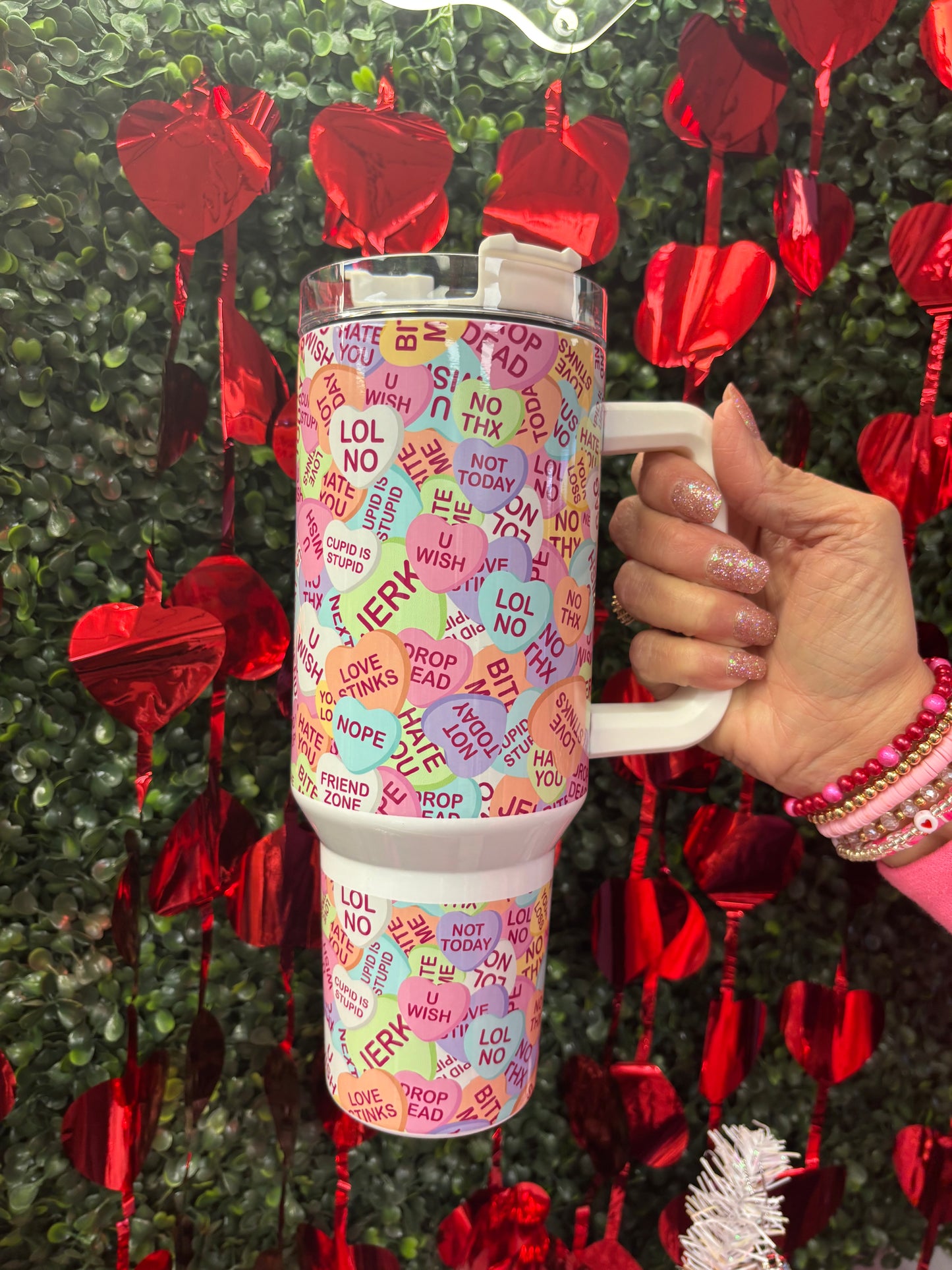 40oz Candy Hearts Tumbler