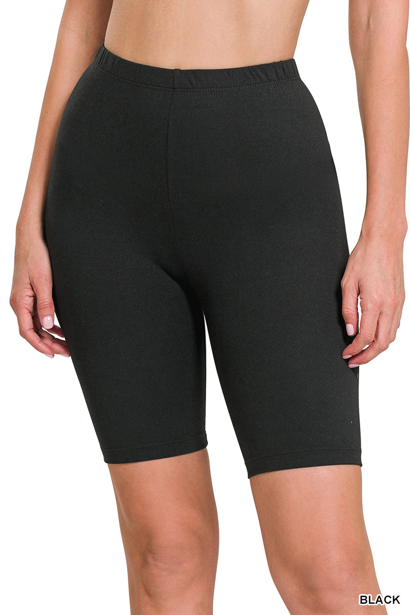 Zenana Brushed Microfiber Biker Shorts