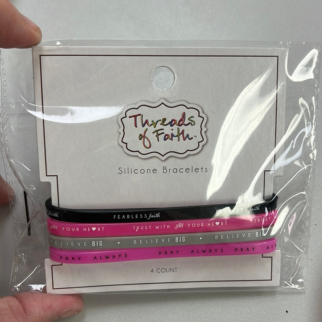 Threads of Faith silicone bracelets set
