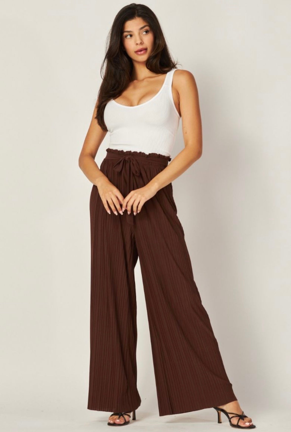 Tie Front Pleated Pant