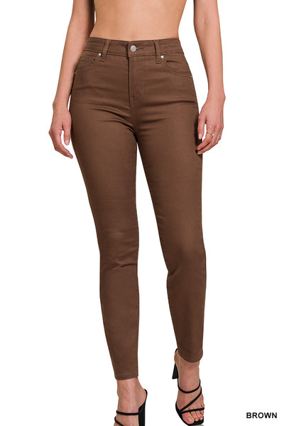 Zenana HIGH-RISE SKINNY COLOR DENIM JEANS