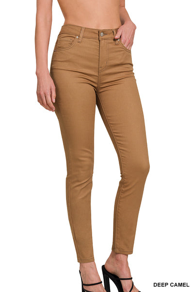 Zenana HIGH-RISE SKINNY COLOR DENIM JEANS