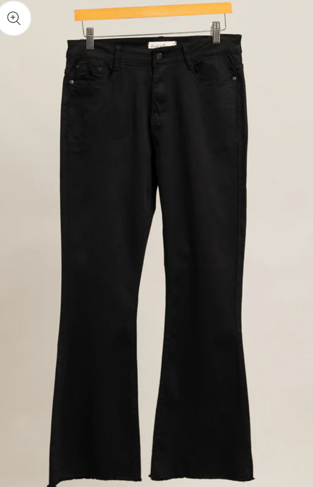 Heart of Pine Sateen Stretch Flare Jean Black