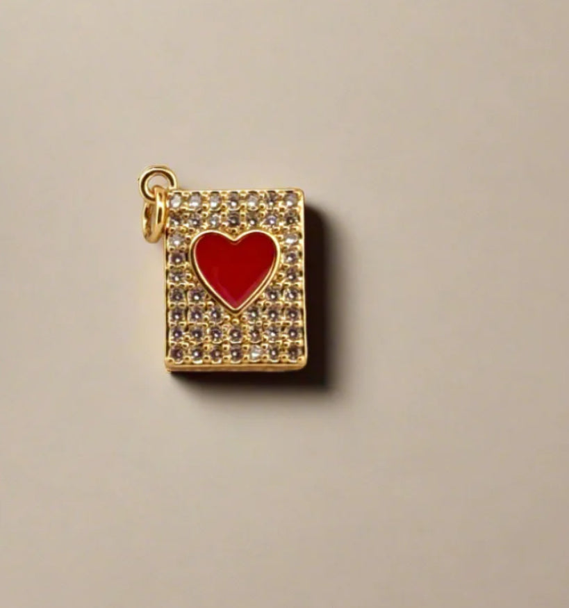 My Girl in LA Rectangle Heart Charm