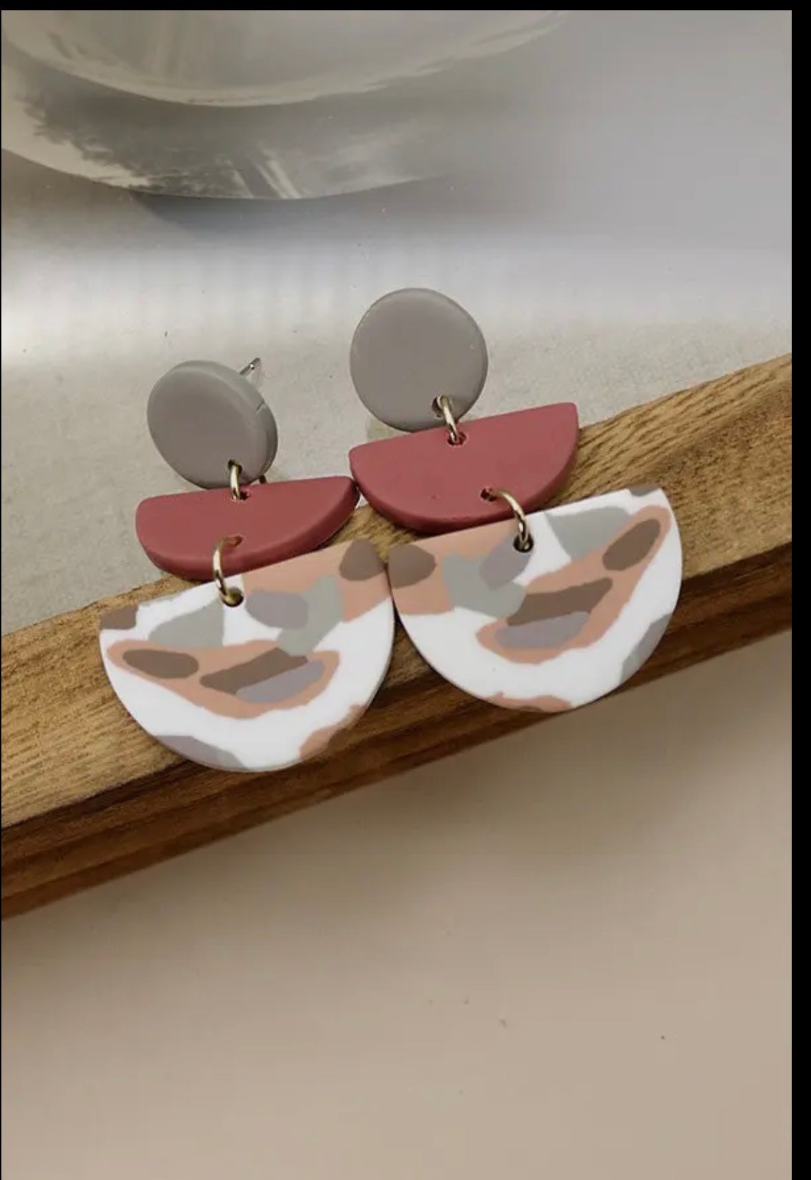 Neutral Polymer Clay Earrings