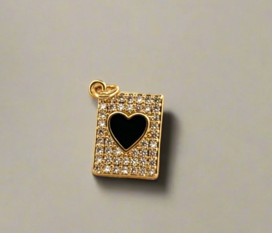 My Girl in LA Rectangle Heart Charm