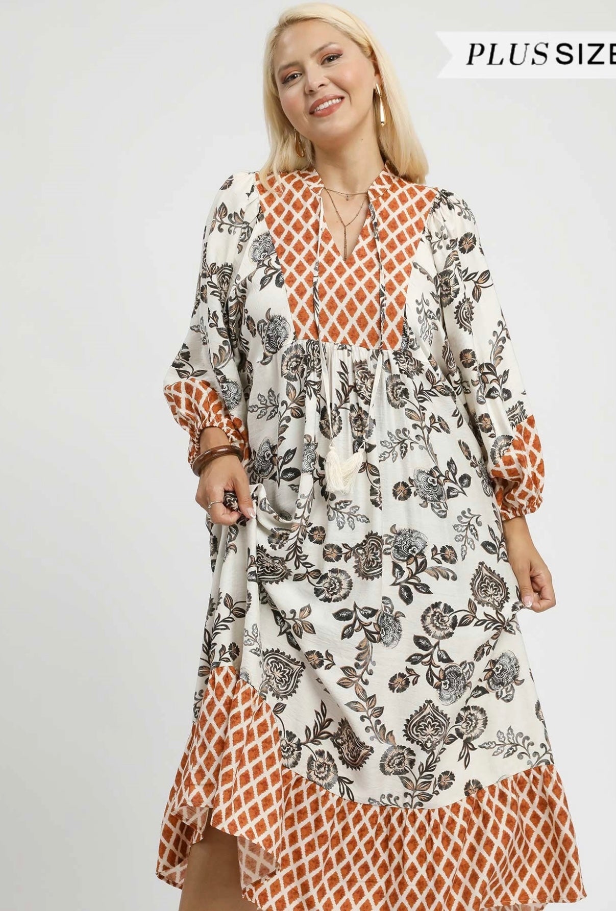 Umgee Plus BOHO Maxi Dress
