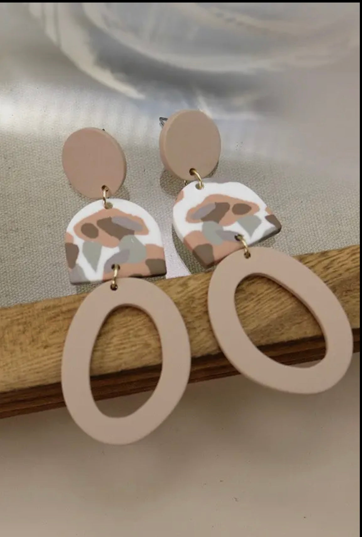 Neutral Polymer Clay Earrings