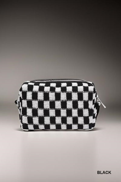 ZENANA CHECKERED MAKEUP COSMETIC POUCH BAG