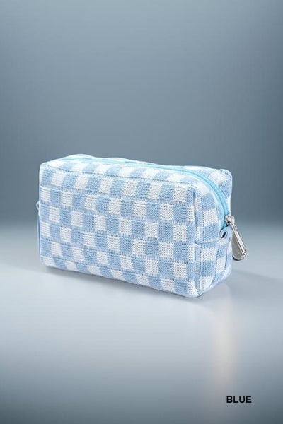 ZENANA CHECKERED MAKEUP COSMETIC POUCH BAG