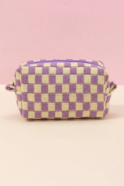 ZENANA CHECKERED MAKEUP COSMETIC POUCH BAG