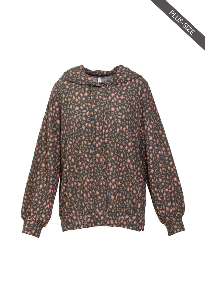 Dear Scarlett Charcoal Hot Pink Hoodie