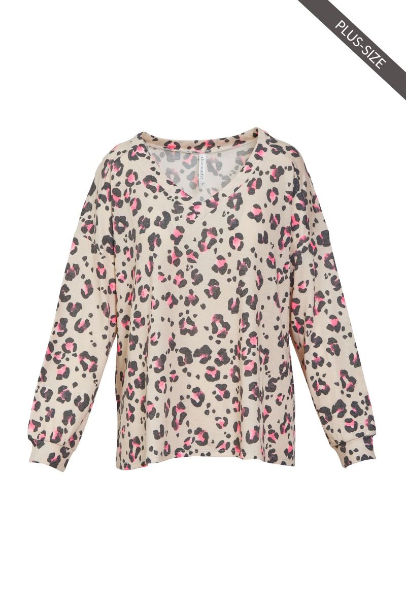 Dear Scarlett Beige Leopard Top
