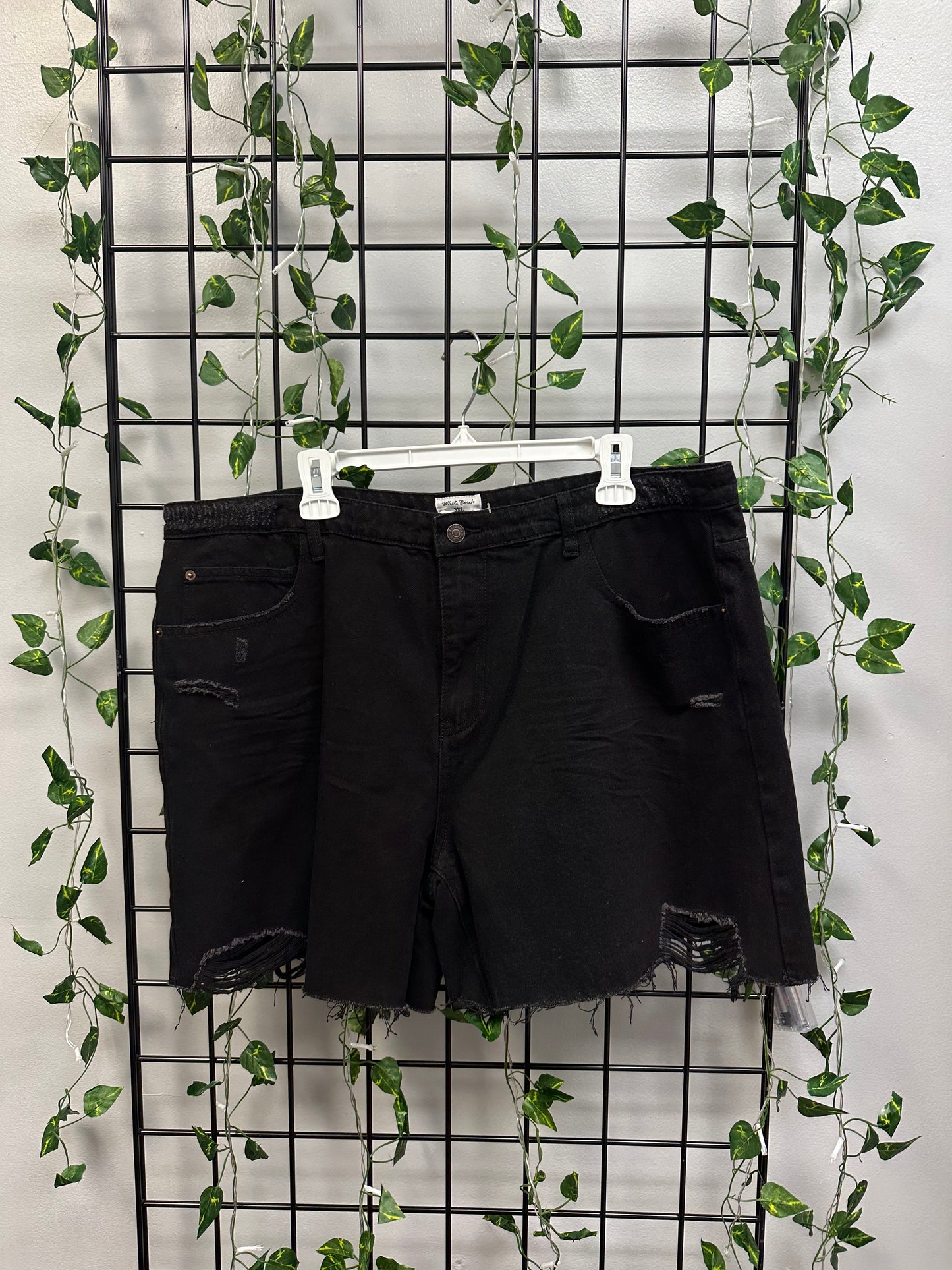 White Birch Ripped Shorts