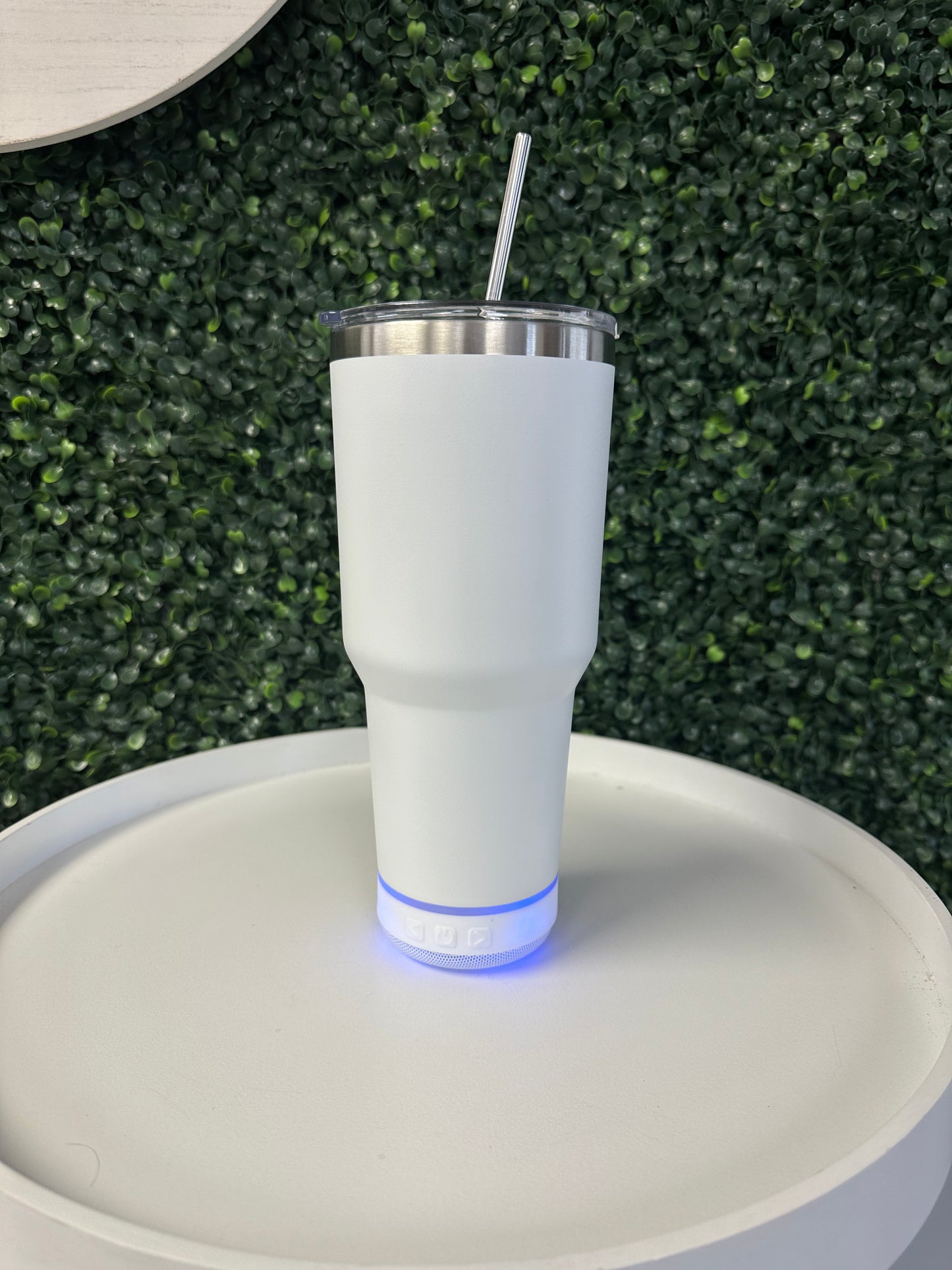 Bluetooth White 30oz Tumbler