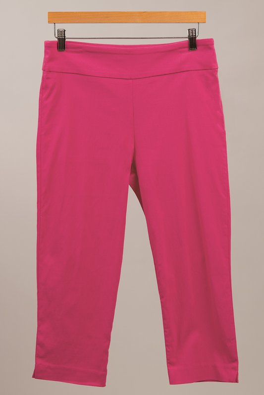 Pine Apparel Straight Leg Millennium Capri Malibu Pink Curvy