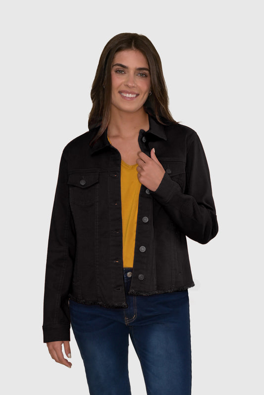 Heart of Pine Frayed Denim Jacket