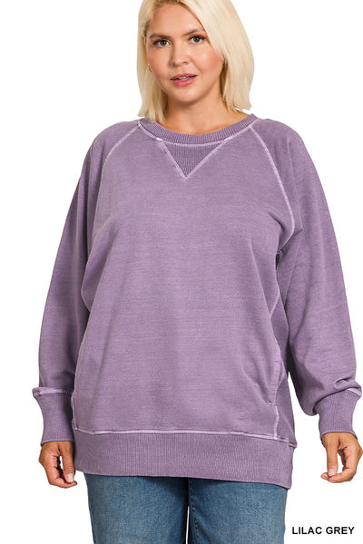 Zenana Plus Pigment Dyed French Terry