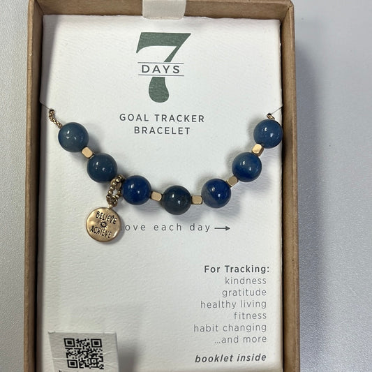 Demdaco 7 day tracker bracelet - indigo & gold