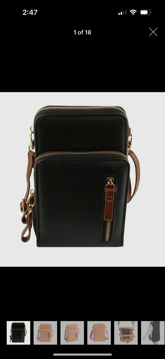 Multi Pocket Cell Phone Crossbody Bag