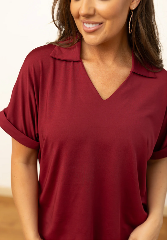 Grace+Emma Cara Collared Top