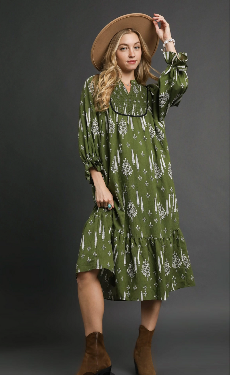 Umgee Boho Midi Dress – Sew Divine Boutique