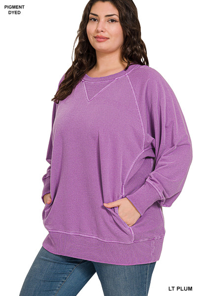 Zenana Plus Pigment Dyed French Terry