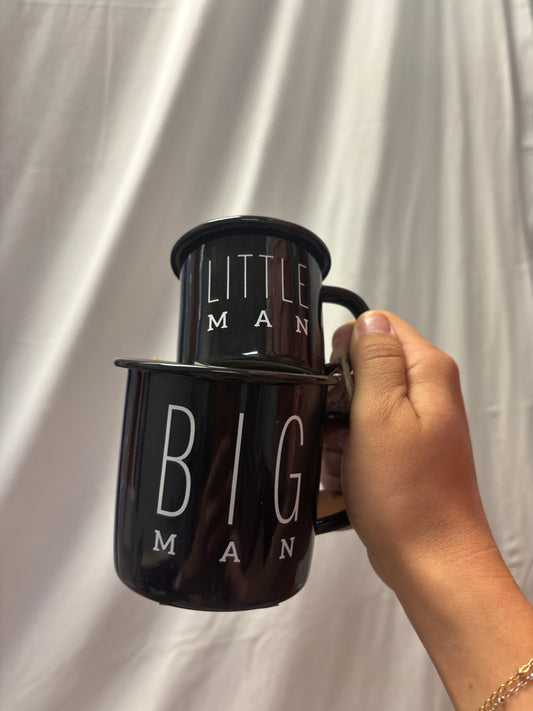 Little Man and Big Man Matching Camper Mug Set