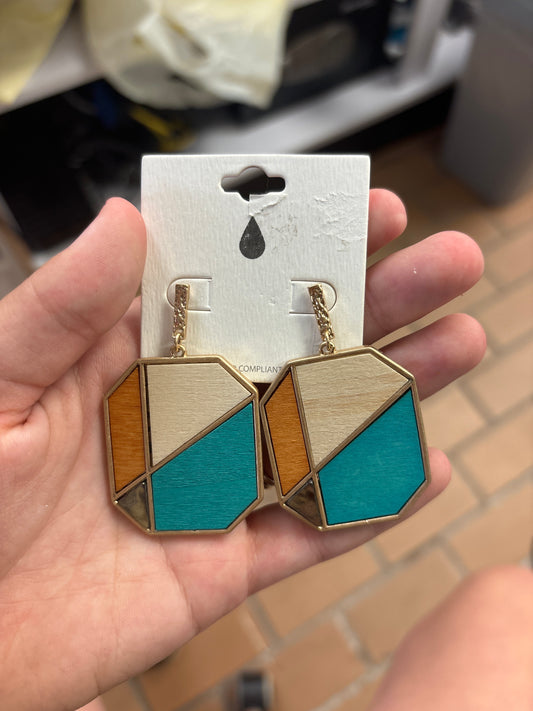 SDB Wooden and Metal Earring