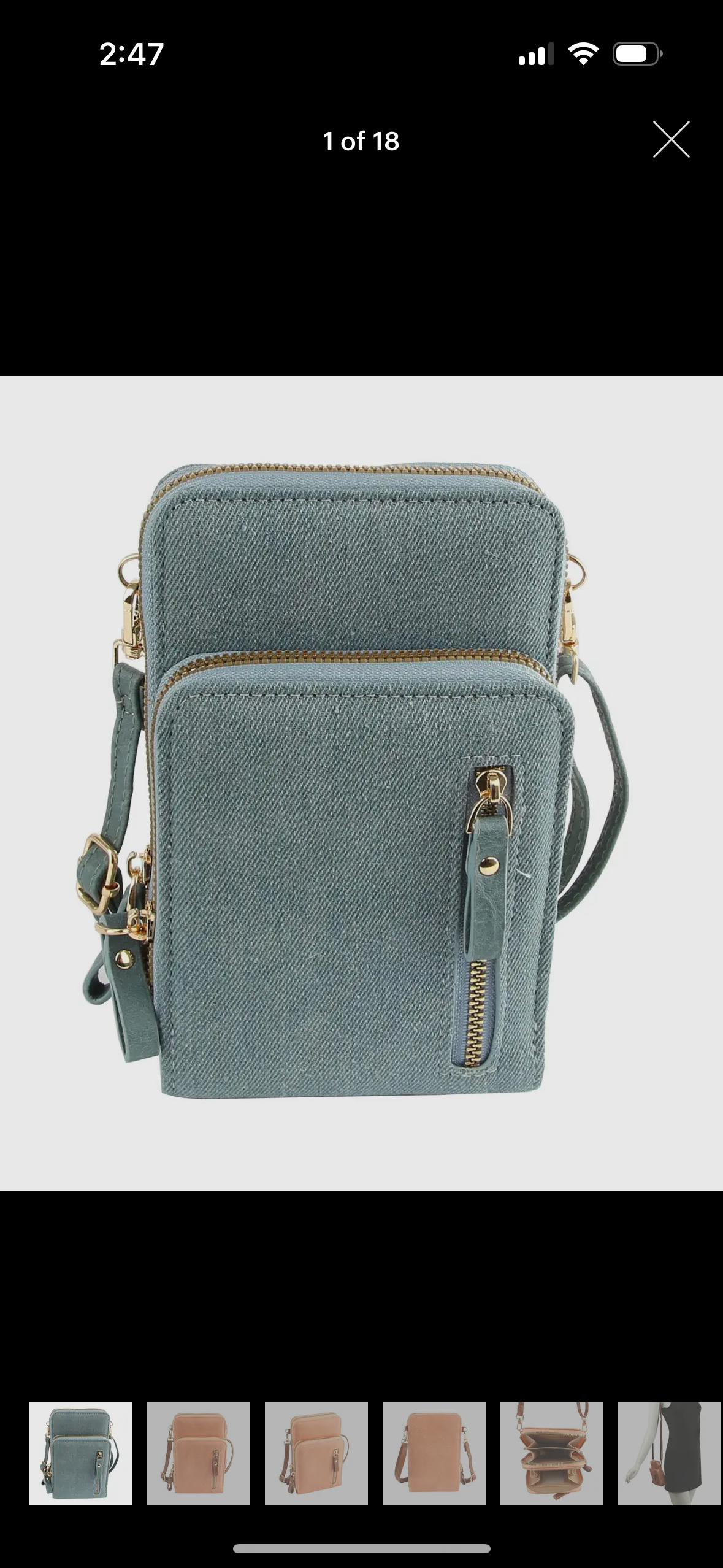 Multi Pocket Cell Phone Crossbody Bag