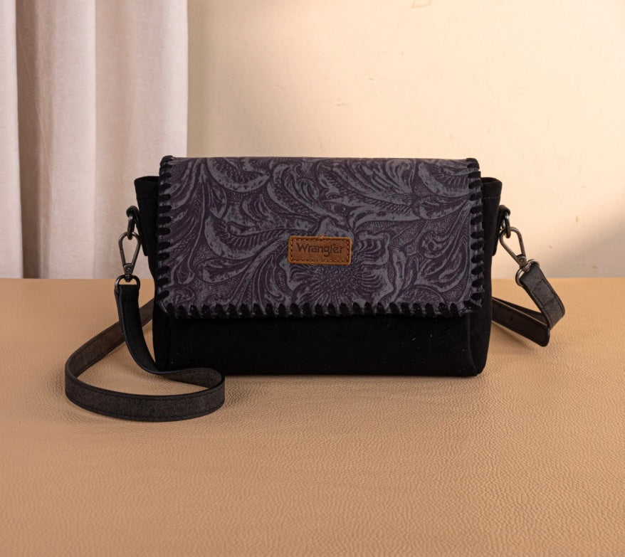 Wrangler Floral Tooled Card Wallet/Wristlet