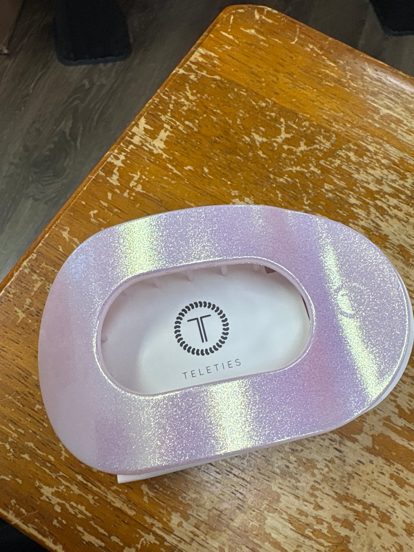 Teletie Round Flat Hair Clip Large