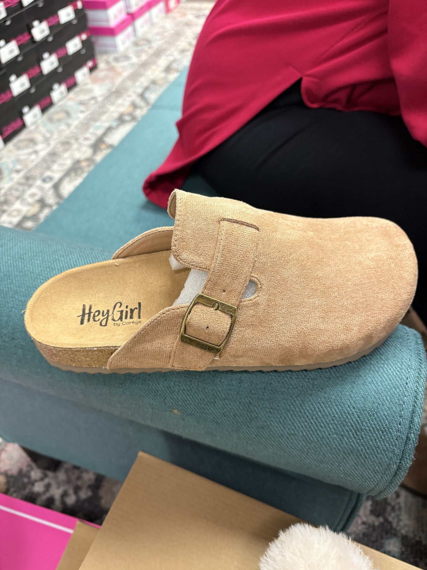 Hey girl by corkys Camel Faux Suede