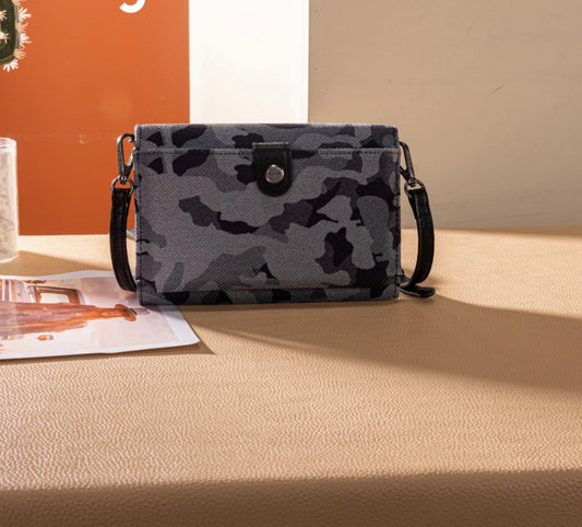 Wrangler Camo Print Canvas Clutch