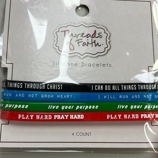 Threads of Faith silicone bracelets set
