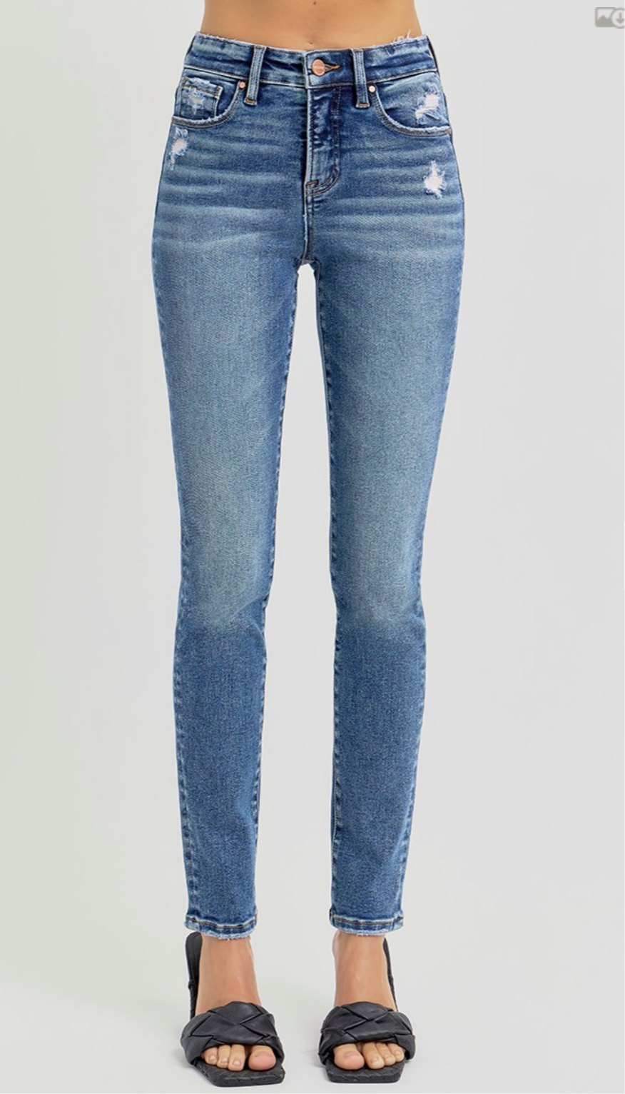 Risen High Rise Ankle Slim Skinny Jeans