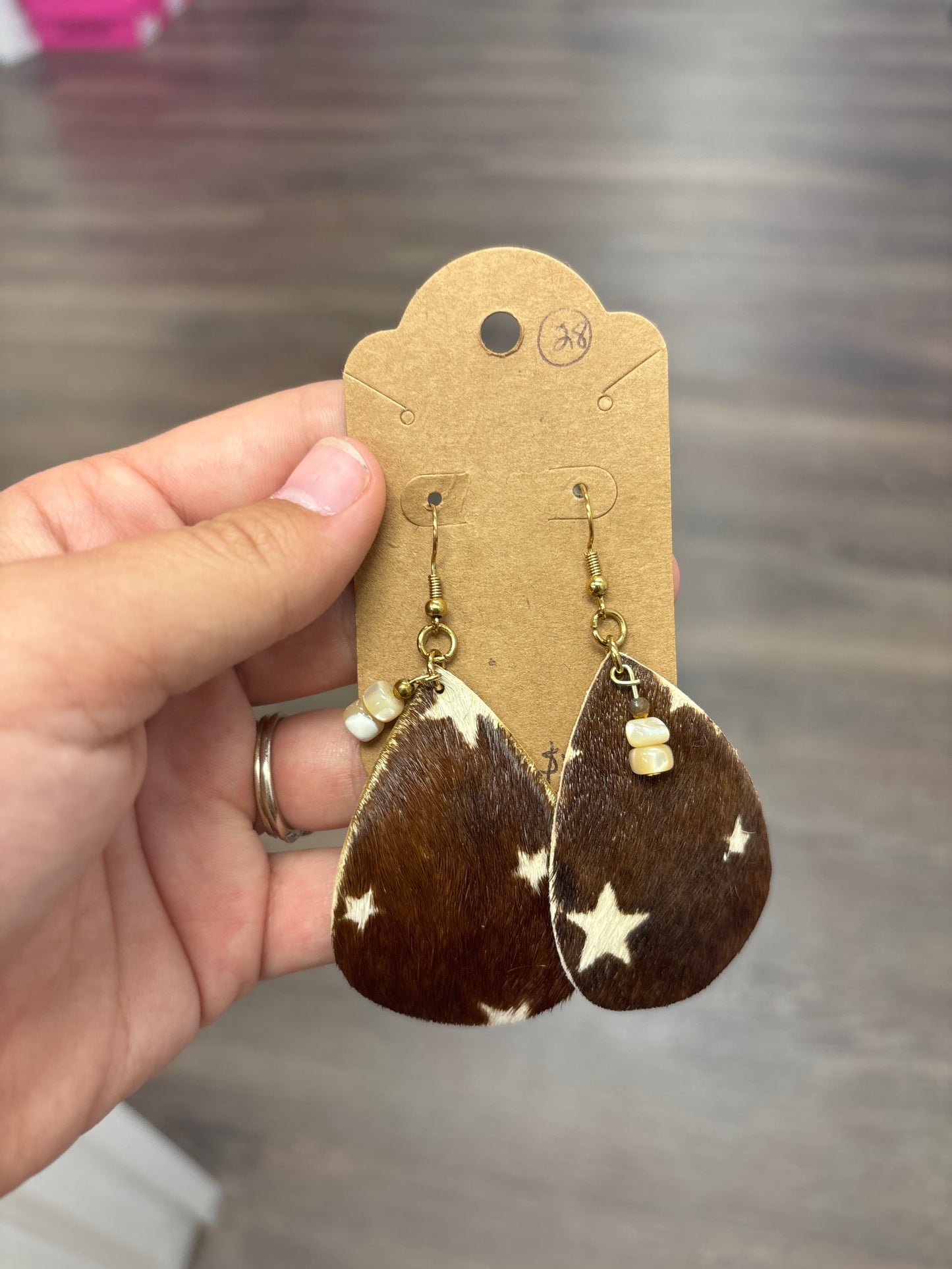 SDB Leopard and CowStar earrings