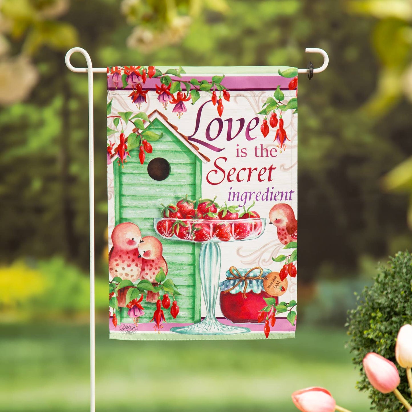 The Secret Ingredient Suede Garden Flag