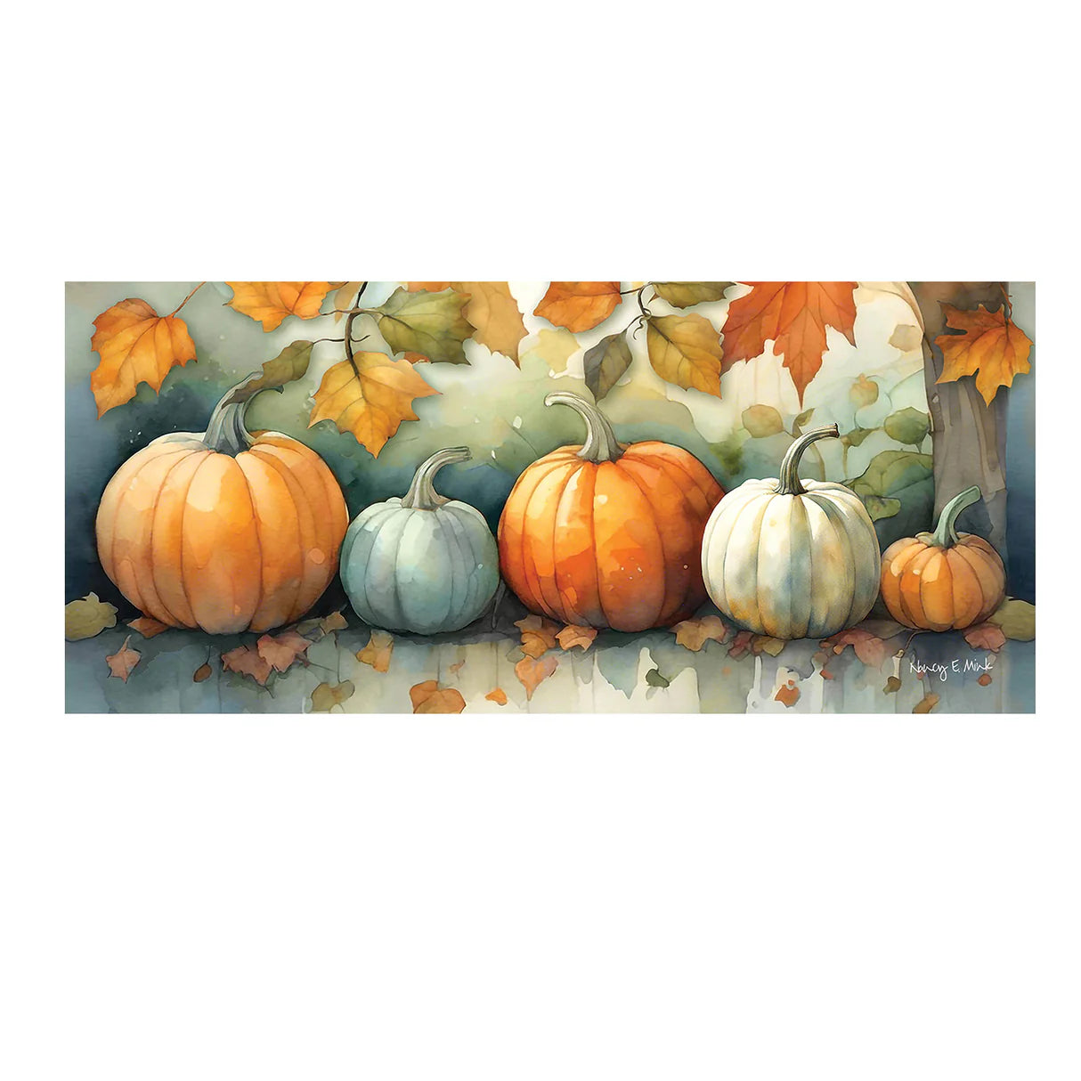 Evergreen Watercolor Pumpkin Patch Sassafras Switch Mat