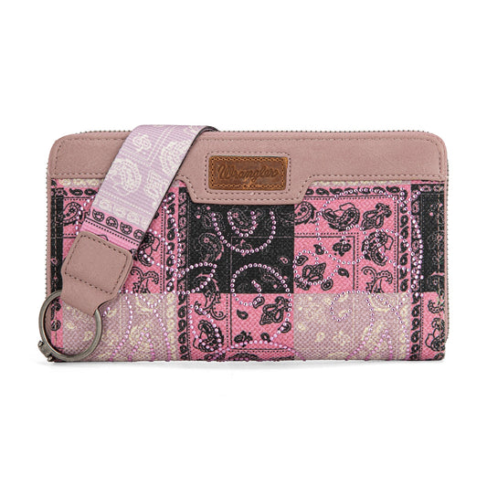 Wrangler Bandana Paisley Print Wallet -Pink