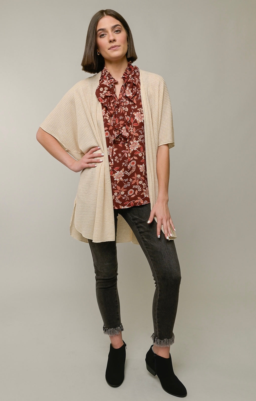 Waffle Knit Kimono