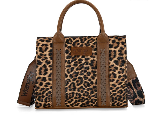 Wrangler Leopard Print  Concealed Carry Tote/Crossbody