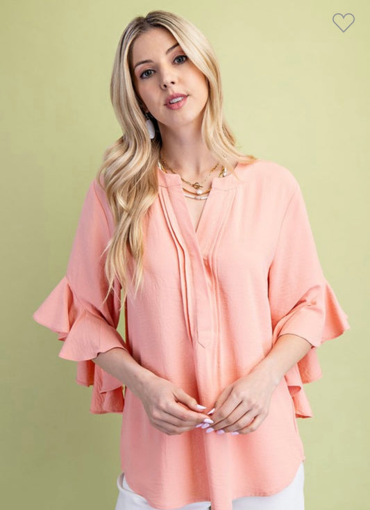 Gigio Ruffled Bell Sleeve