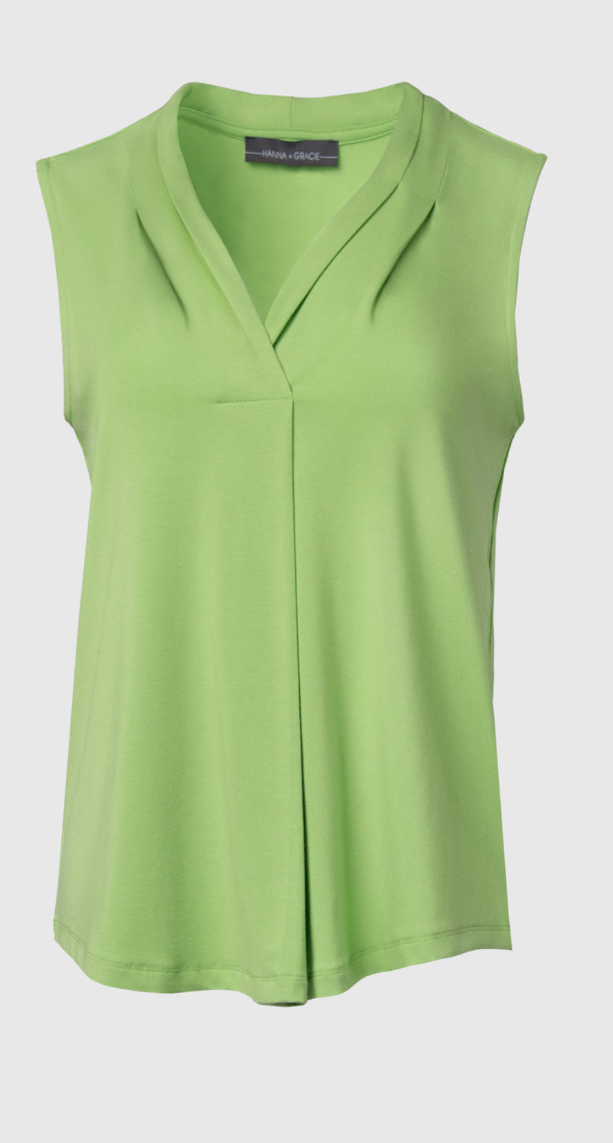 Hanna + Gracie Jasmine Crepe Inverted Pleat Tank
